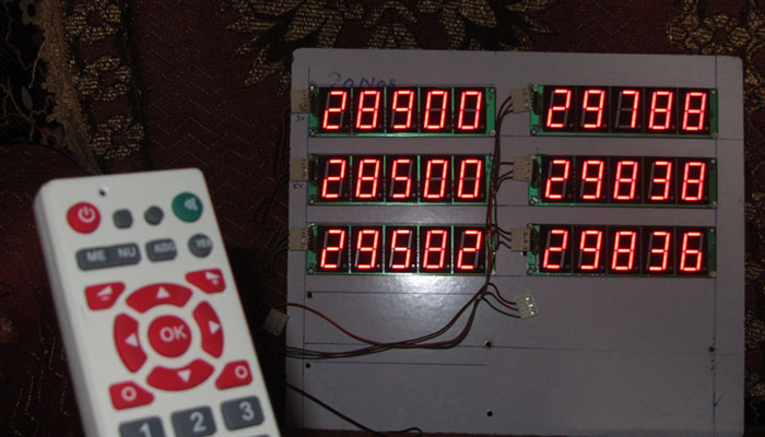 Gold Rate LED Display System with IR Remote