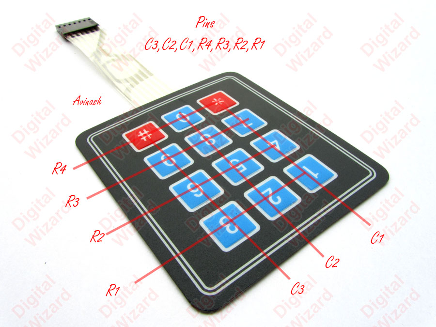 matrix keypad pinout