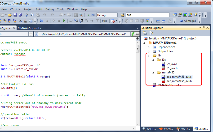 mma7455 as6 project