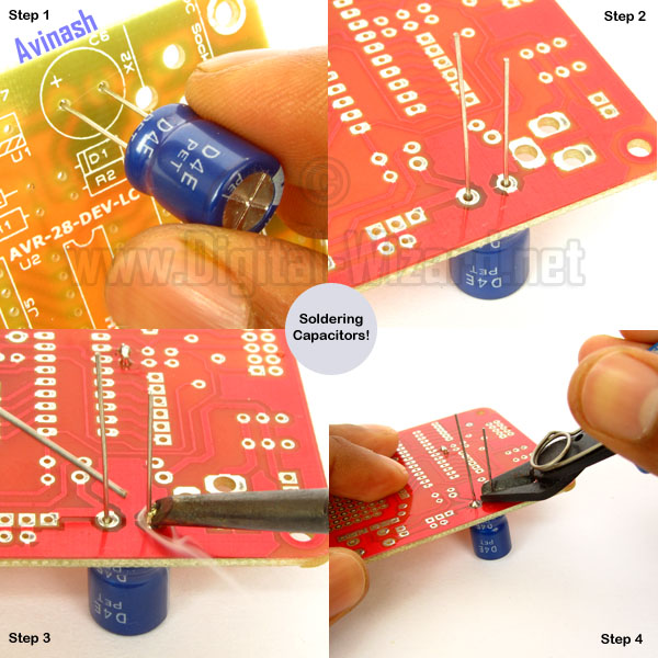 soldering capacitors