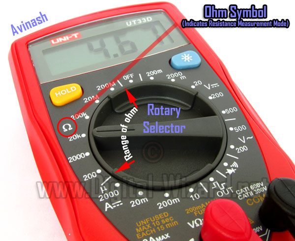 multimeter for resistance measurement