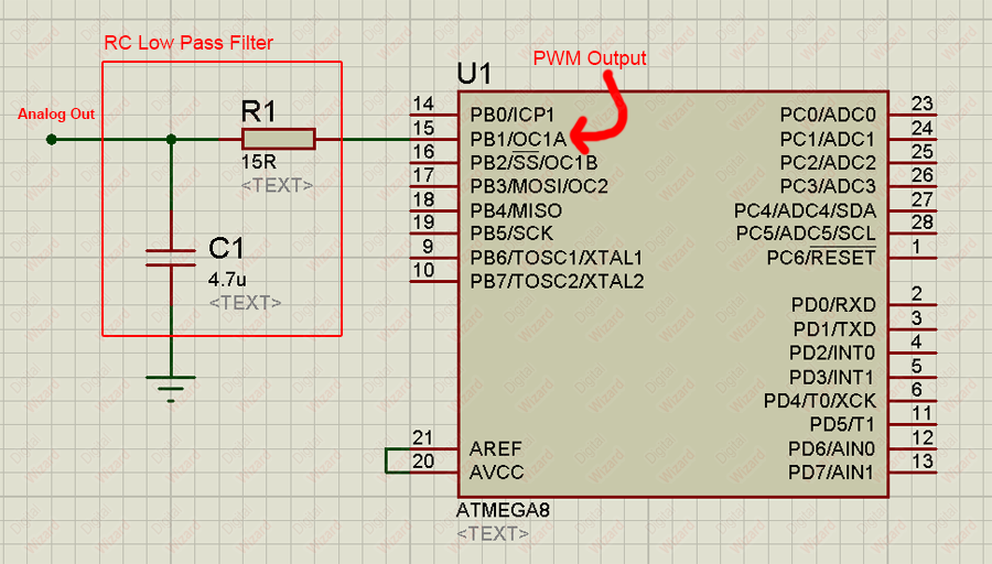 RC Low Pass filter on PWM