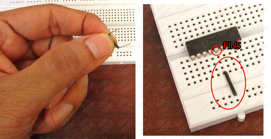 making connection on a breadboard