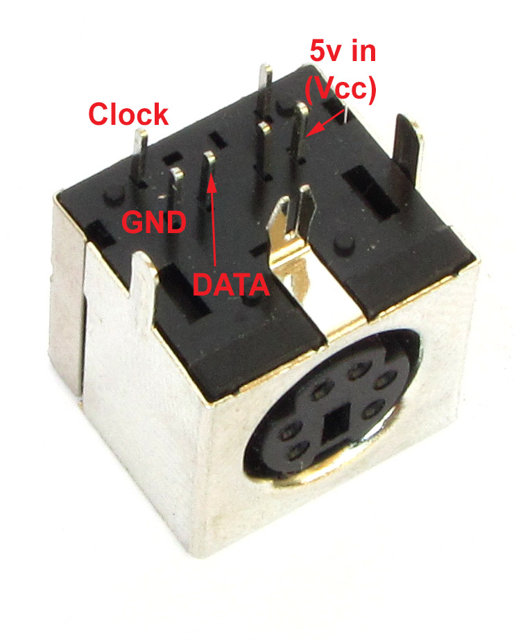 PS/2 keyboard connecter pinout