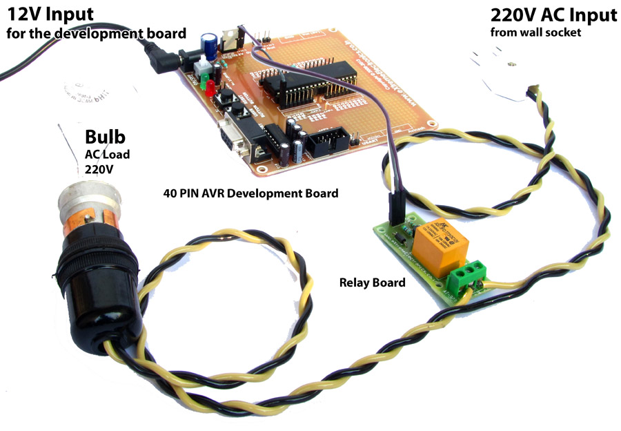 Relay Interface with ATmega16