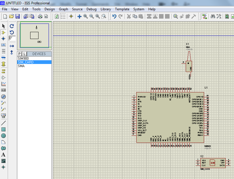 Proteus SIM900 design