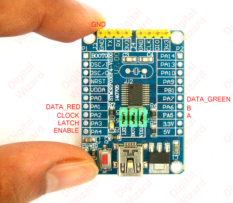 STM32F030 interface with P10 Panel